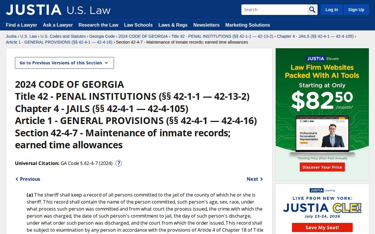 Monroe County jail projected release date earned-time statute