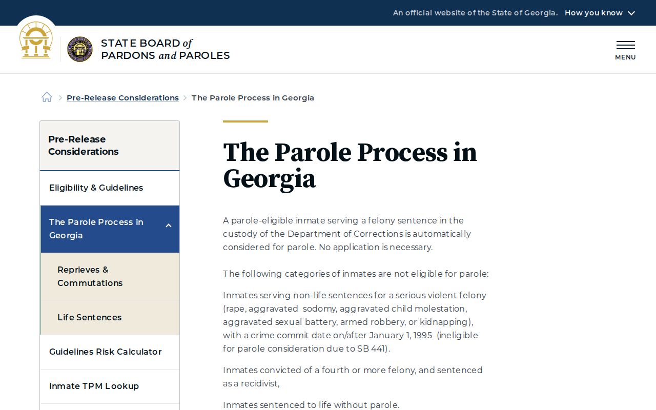 Monroe County projected release date and parole eligibility process